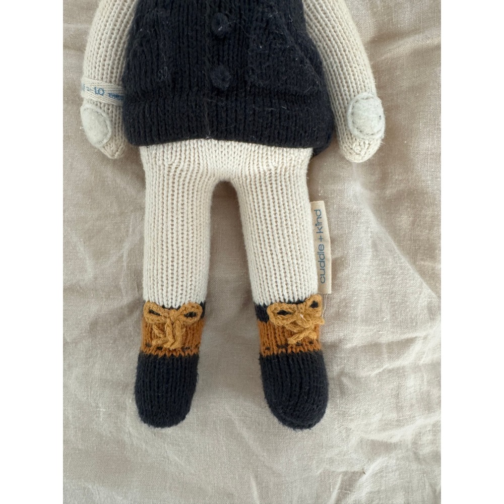 Cuddle + Kind Hudson the Polar Bear Hand Knit Doll 13 Inch Little Stuffed Animal - Picture 3 of 7